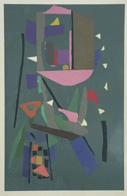 "Композиция на зелёном фоне"