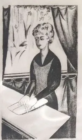 "Женщина у окна" (из серии иллюстраций к книге А.Рубакина "Город")