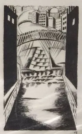 "Мост" (из серии иллюстраций к книге А.Рубакина "Город")