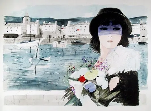 "Girl with Sailboats"