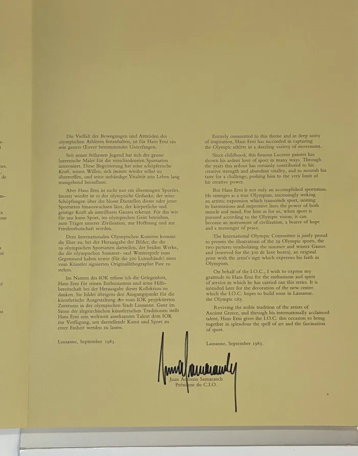 Portfolio "Los Angelis Olympic Games 1984", Hans Erni — изображение 10