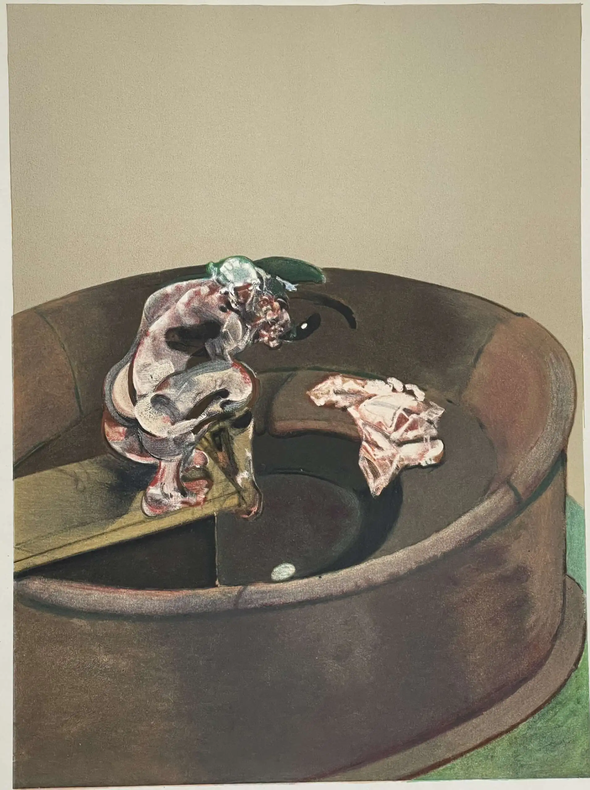 "Портрет Джорджа Дайера, сидящего на корточках", 1966 г.