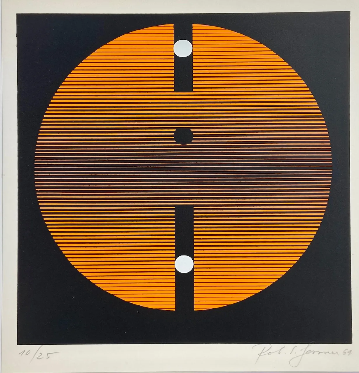 "Оптическая композиция (оранжевый шар)", 1964 г.