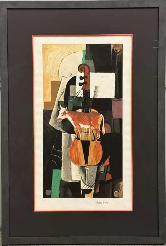 "Натюрморт с коровой и скрипкой"