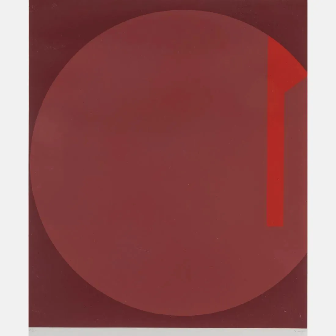 "Геометрическая композиция с кругом на коричневом фоне"