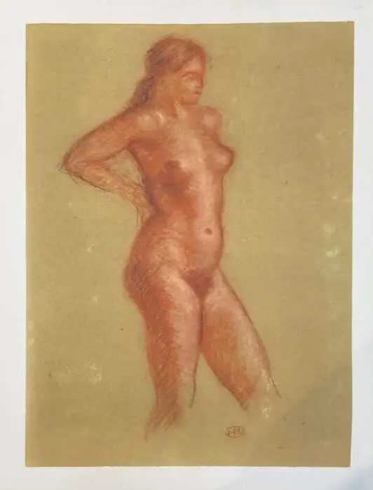 "Натурщица, стоящая вполоборота"