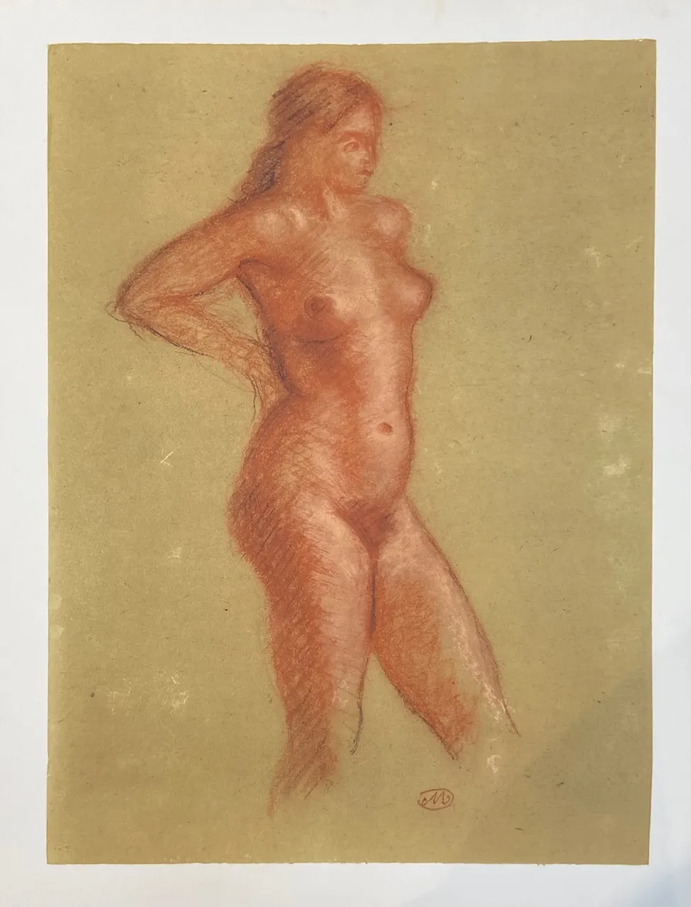 "Натурщица, стоящая вполоборота"