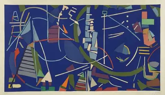 Композиция на синем фоне