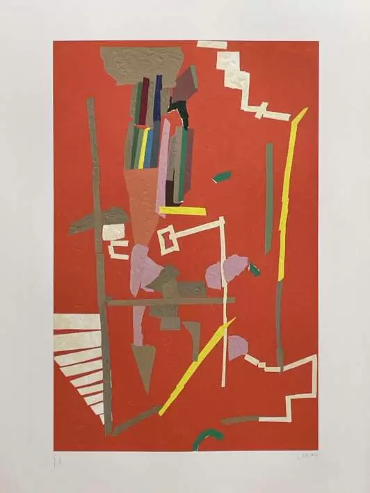 "Композиция на оранжевом фоне"