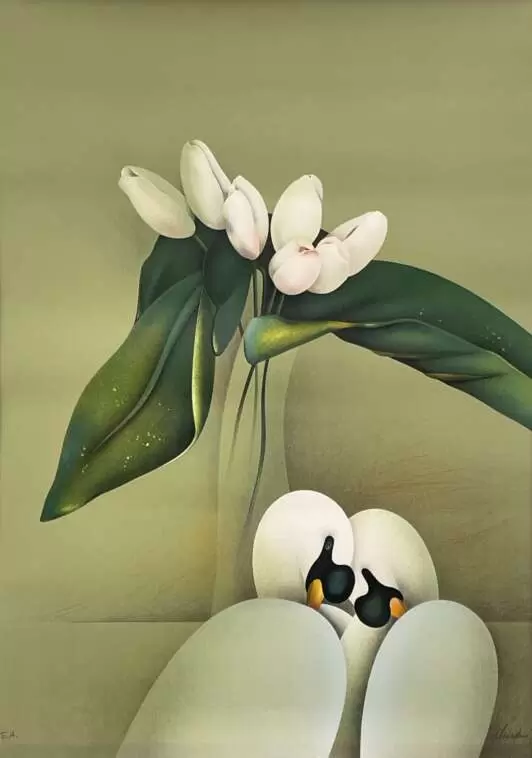 "Два Лебедя и Тюльпаны"