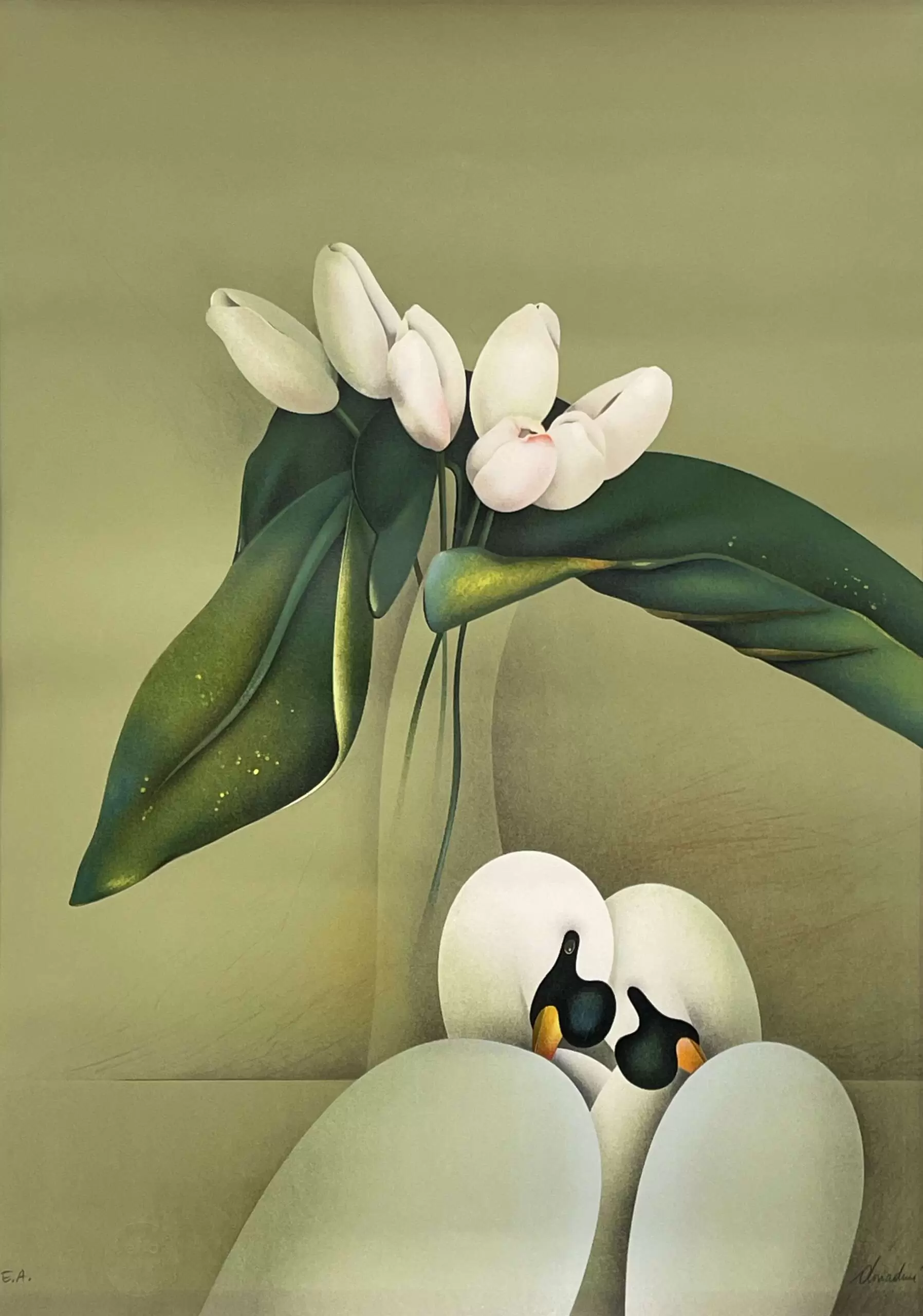 "Два Лебедя и Тюльпаны"