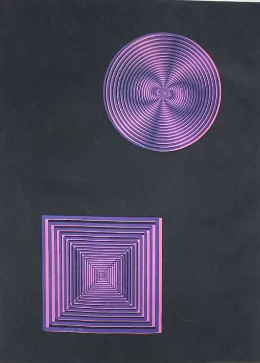 "Абстрактные фигуры в фиолетовом цвете"