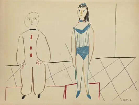 "Clown and Acrobat (Клоун и акробатка II)"