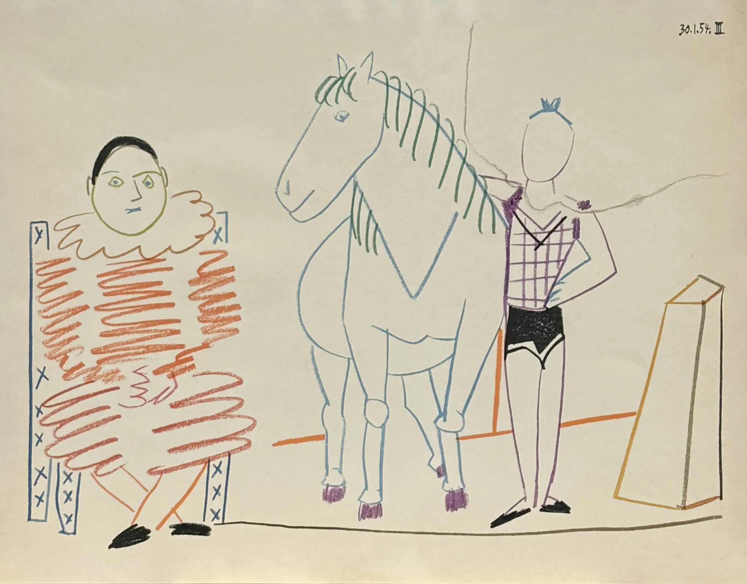 "Clown, Acrobat and Horse III (Клоун, акробат и лошадь III)"