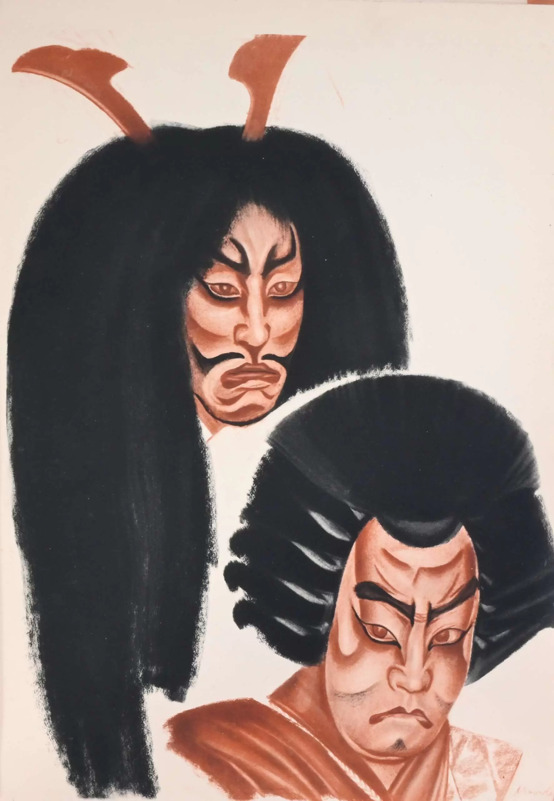 Лист XXIII из альбома «Японский театр (Кабуки)», 1933 г.