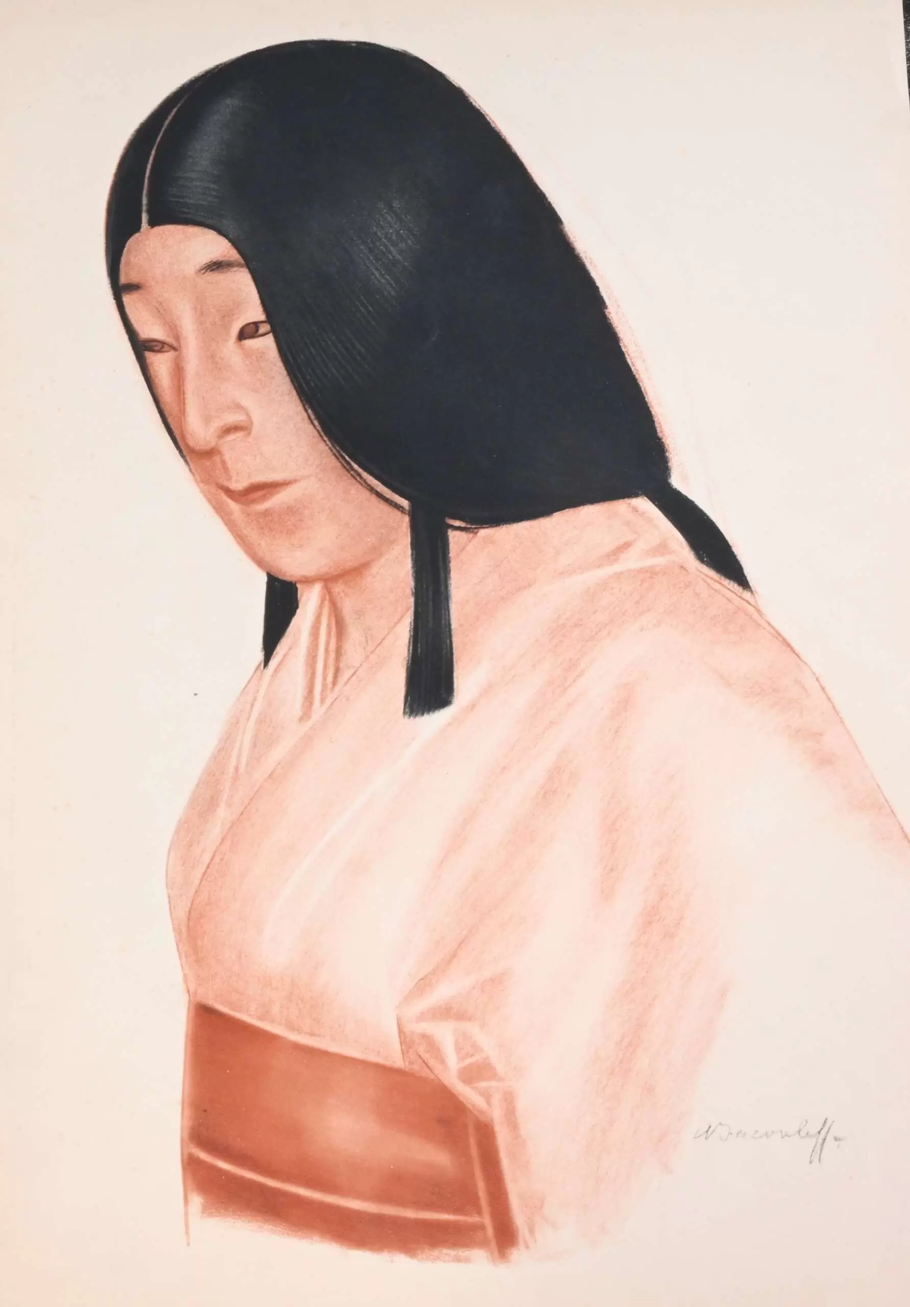 Лист из альбома «Японский театр (Кабуки)», 1933 г.