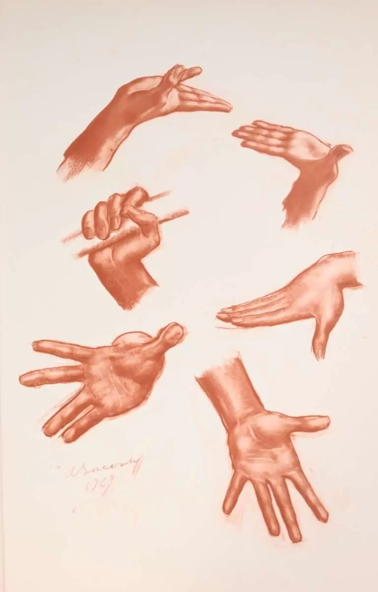 Лист из альбома «Японский театр (Кабуки)», 1933 г.