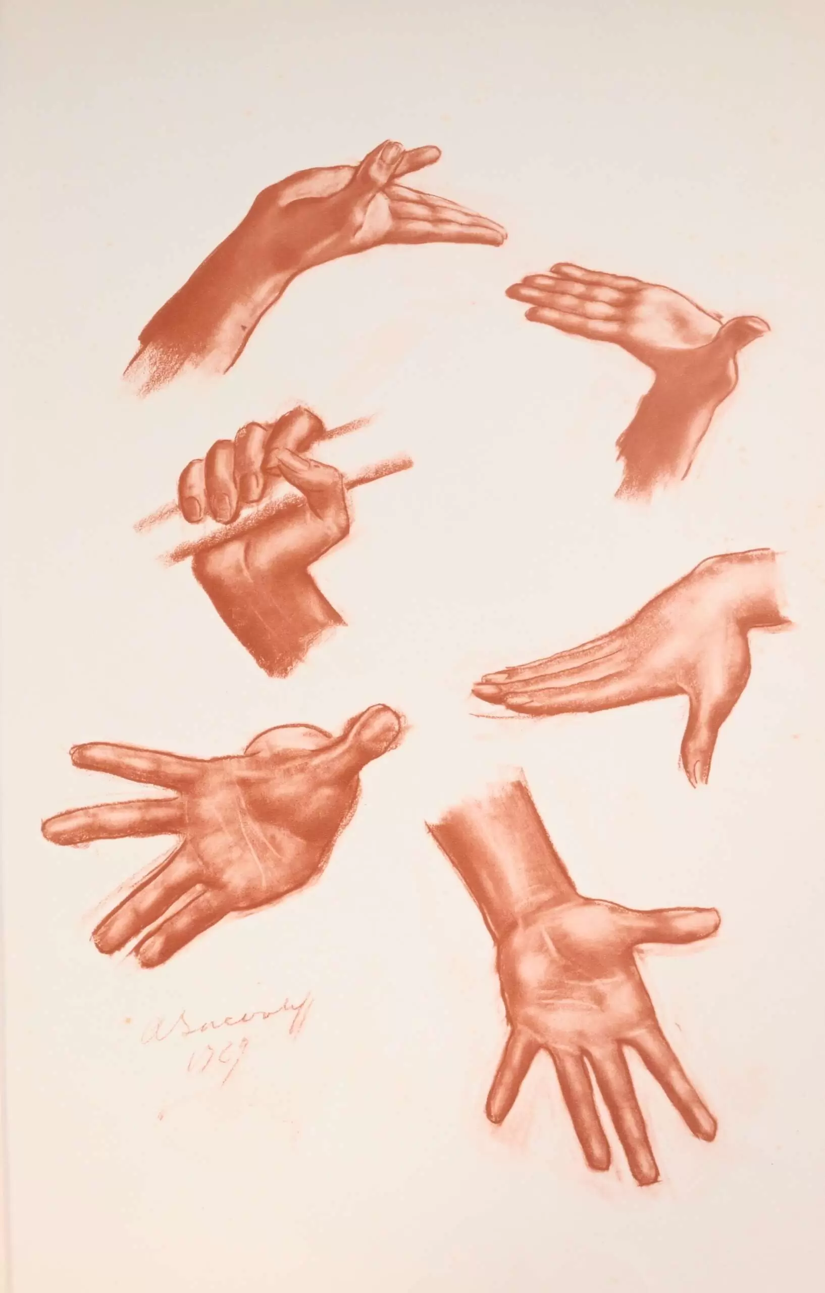 Лист из альбома «Японский театр (Кабуки)», 1933 г.