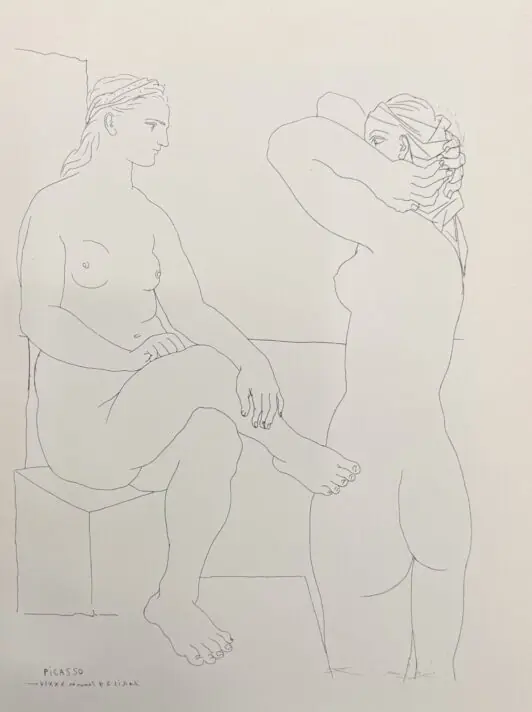 "Deux modèles se regardant (Две модели, смотрящие друг на друга)"