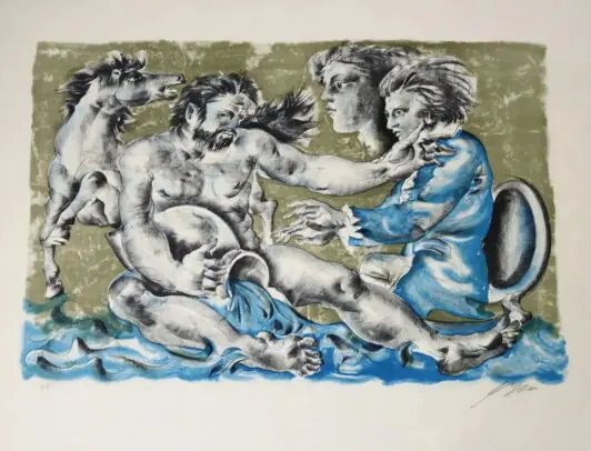 "Aquarius and Mozart portrait (Водолей и портрет Моцарта)"