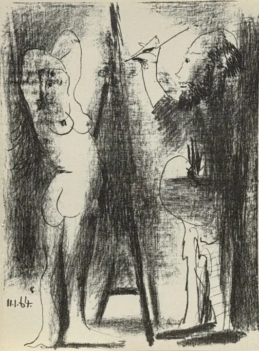 "Художник и его модель", 1964 г.